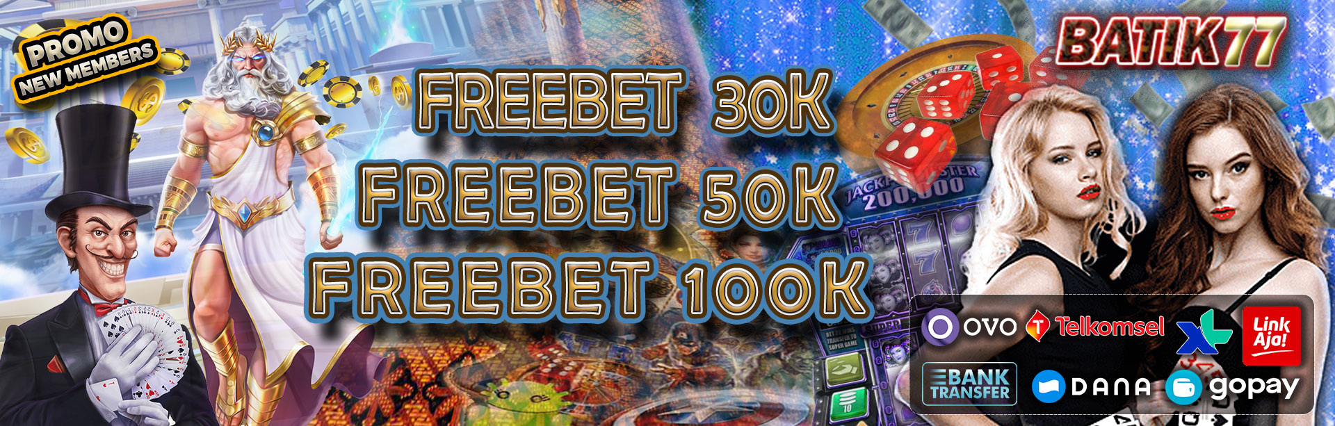 FREEBET 100K/50K/30K